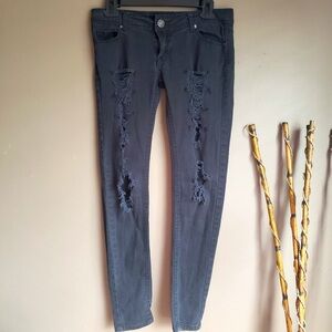Bongo black  skinny ripped distressed jeans sz 5